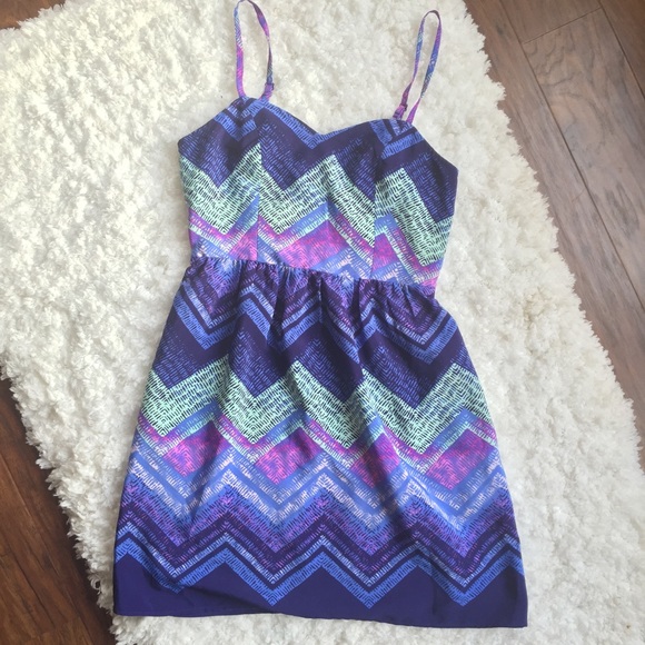 American Eagle Outfitters Dresses & Skirts - American Eagle Blue Aztec Cut Out Dress Sleeveless